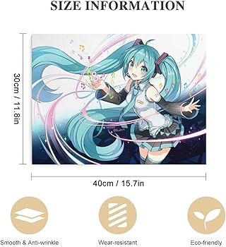 Amazon.co.jp: 初音ミク 掛け絵 ポスター アートパネル 壁掛け 飾り絵